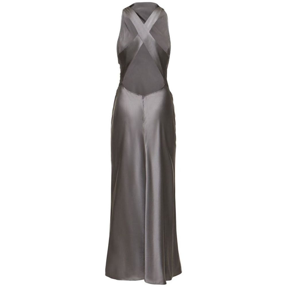 New Reformation Casette Silk Midi Dress Shale Size 0